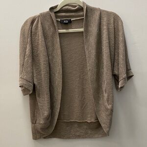 AGB Tan Short Sleeve Cardigan